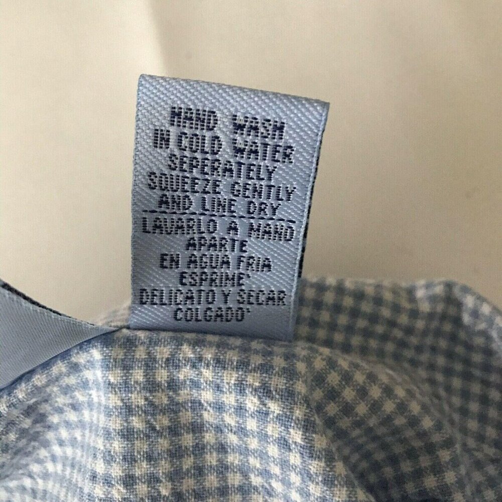 Jane Ashley Blouse Womens Size 3X Sleeveless Checks Embroidered Blue White - Picture 5 of 5